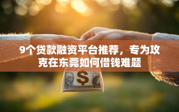 9个贷款融资平台推荐,专为攻克在东莞如何借钱难题 9个贷款融资平台推荐,专为攻克在东莞如何借钱难题
