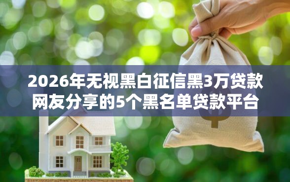 2026年无视黑白征信黑3万贷款网友分享的5个黑名单贷款平台我觉得不错! 2026年无视黑白征信黑3万贷款网友分享的5个黑名单贷款平台我觉得不错!