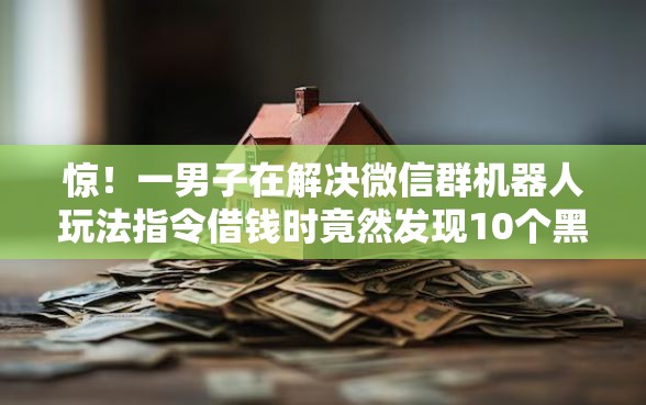 惊！一男子在解决微信群机器人玩法指令借钱时竟然发现10个黑户当天可以借到二万的平台，事后分享了出来