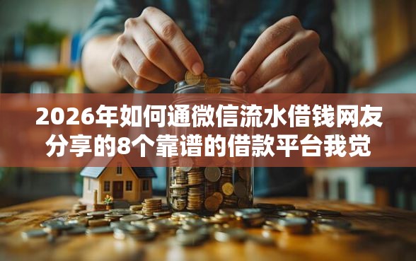 2026年如何通微信流水借钱网友分享的8个靠谱的借款平台我觉得不错！