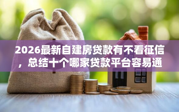 2026最新自建房贷款有不看征信，总结十个哪家贷款平台容易通过！