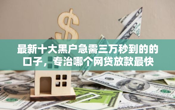 最新十大黑户急需三万秒到的的口子，专治哪个网贷放款最快