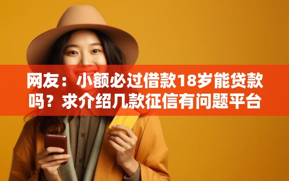 网友：小额必过借款18岁能贷款吗？求介绍几款征信有问题平台可以贷款