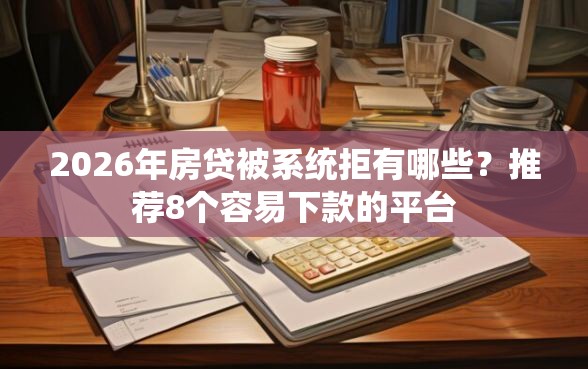 2026年房贷被系统拒有哪些？推荐8个容易下款的平台