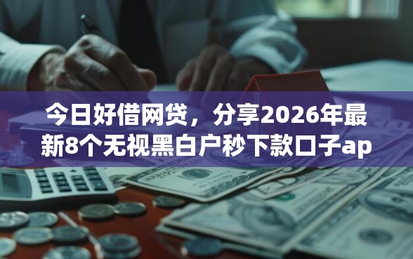 今日好借网贷，分享2026年最新8个无视黑白户秒下款口子app