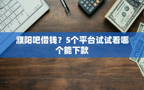 濮阳吧借钱？5个平台试试看哪个能下款