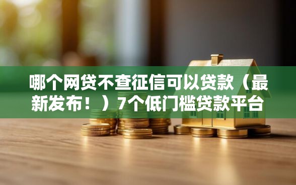 哪个网贷不查征信可以贷款（最新发布！）7个低门槛贷款平台