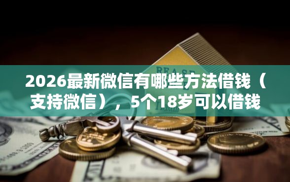 2026最新微信有哪些方法借钱（支持微信），5个18岁可以借钱的平台无私分享