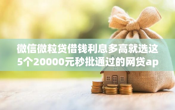 微信微粒贷借钱利息多高就选这5个20000元秒批通过的网贷app