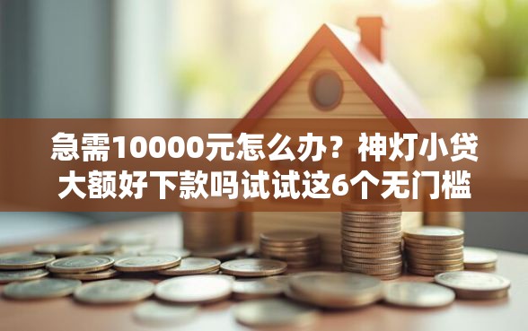 急需10000元怎么办？神灯小贷大额好下款吗试试这6个无门槛平台