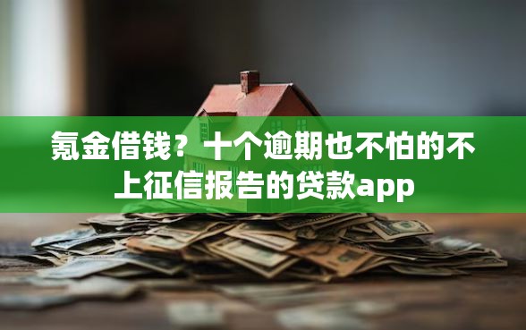 氪金借钱？十个逾期也不怕的不上征信报告的贷款app