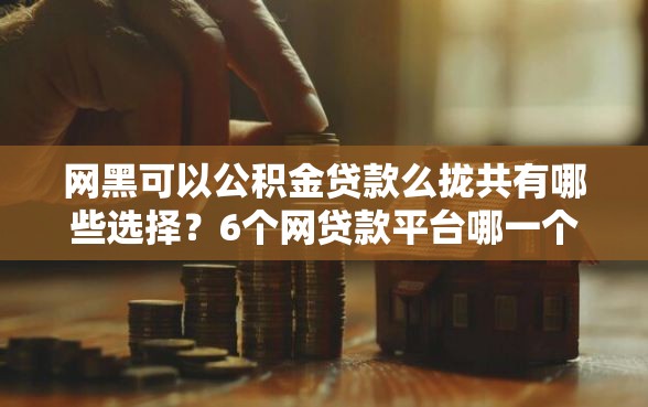 网黑可以公积金贷款么拢共有哪些选择？6个网贷款平台哪一个好借钱详解