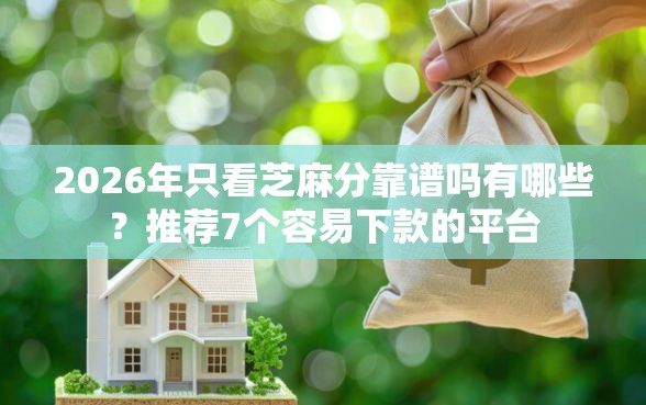 2026年只看芝麻分靠谱吗有哪些？推荐7个容易下款的平台