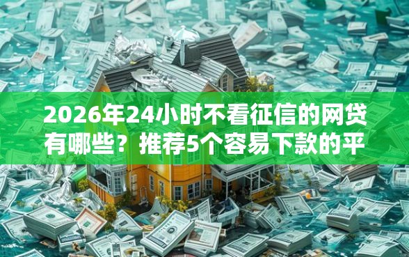 2026年24小时不看征信的网贷有哪些？推荐5个容易下款的平台