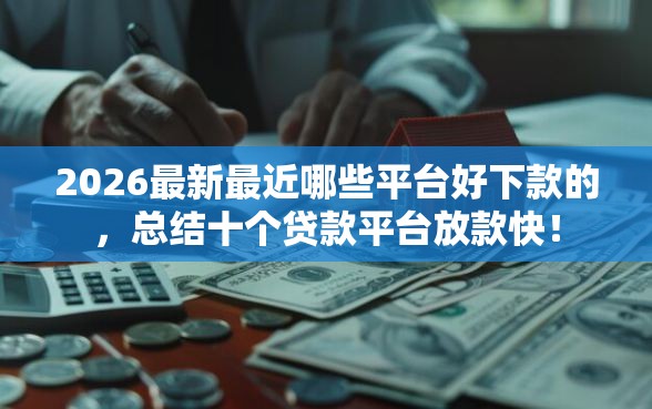 2026最新最近哪些平台好下款的，总结十个贷款平台放款快！