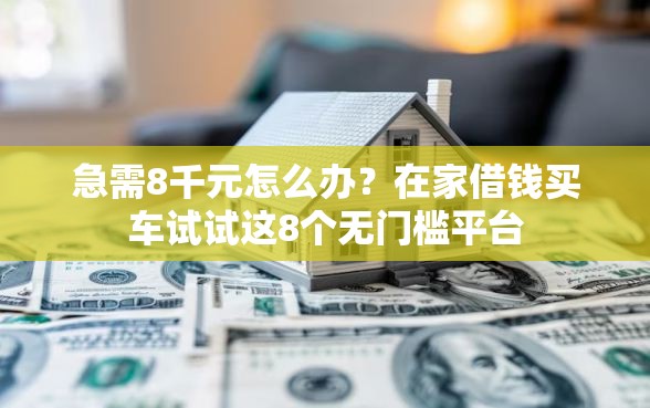 急需8千元怎么办？在家借钱买车试试这8个无门槛平台