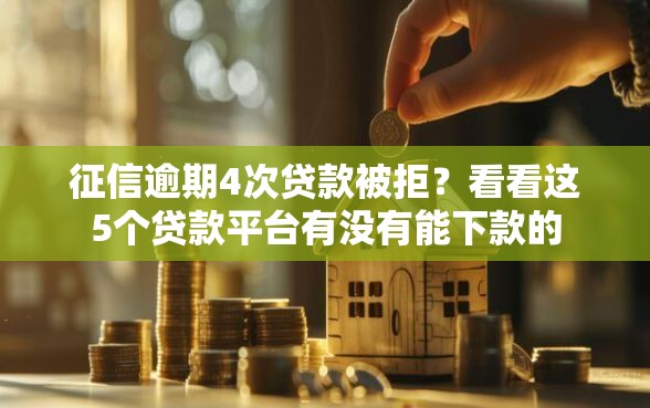 征信逾期4次贷款被拒？看看这5个贷款平台有没有能下款的