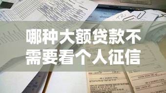 哪种大额贷款不需要看个人征信的（最新发布！）6个新手机号容易下款的软件