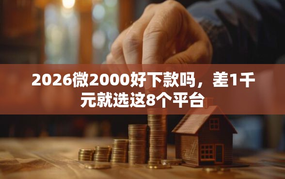 2026微2000好下款吗，差1千元就选这8个平台