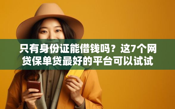 只有身份证能借钱吗？这7个网贷保单贷最好的平台可以试试