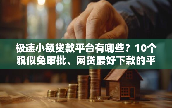 极速小额贷款平台有哪些？10个貌似免审批、网贷最好下款的平台合集