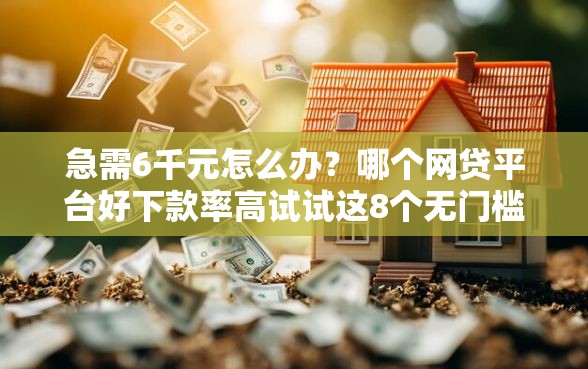 急需6千元怎么办？哪个网贷平台好下款率高试试这8个无门槛平台