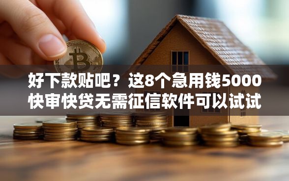 好下款贴吧？这8个急用钱5000快审快贷无需征信软件可以试试