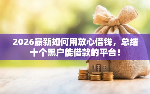 2026最新如何用放心借钱，总结十个黑户能借款的平台！