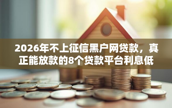 2026年不上征信黑户网贷款，真正能放款的8个贷款平台利息低推荐