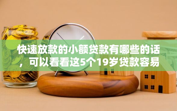 快速放款的小额贷款有哪些的话，可以看看这5个19岁贷款容易过审批的口子