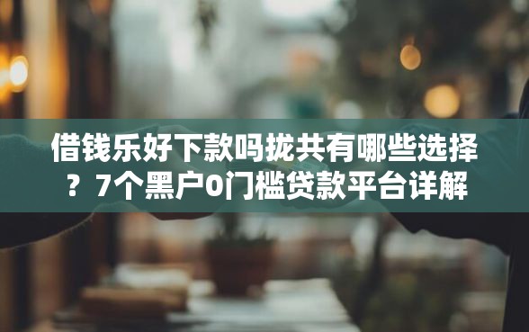 借钱乐好下款吗拢共有哪些选择？7个黑户0门槛贷款平台详解