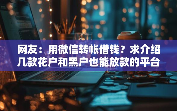 网友：用微信转帐借钱？求介绍几款花户和黑户也能放款的平台