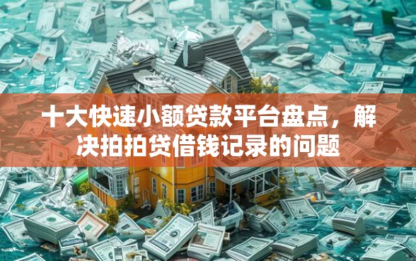 十大快速小额贷款平台盘点，解决拍拍贷借钱记录的问题
