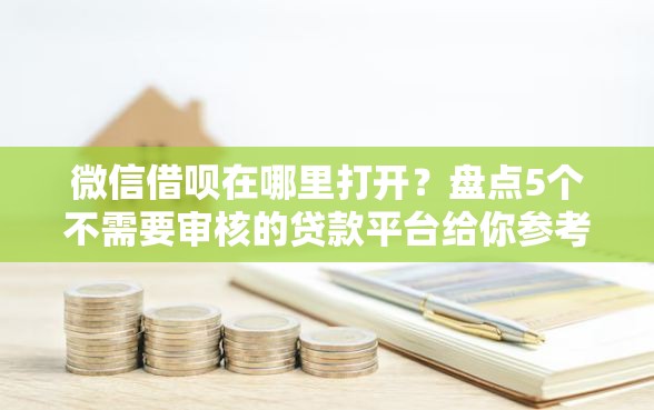 微信借呗在哪里打开？盘点5个不需要审核的贷款平台给你参考