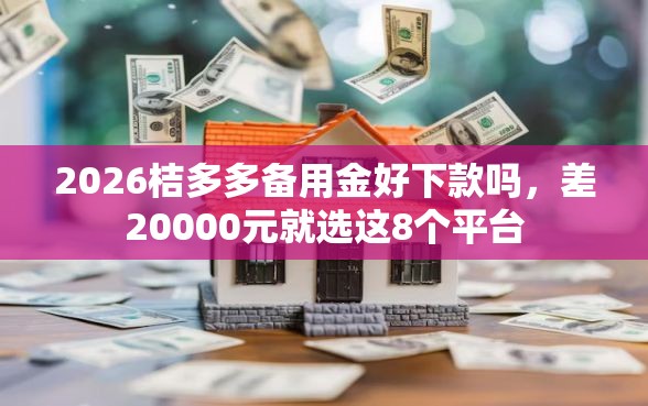 2026桔多多备用金好下款吗，差20000元就选这8个平台