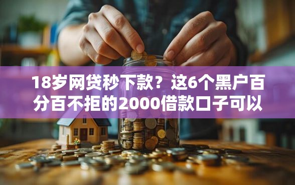 18岁网贷秒下款？这6个黑户百分百不拒的2000借款口子可以试试