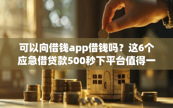 可以向借钱app借钱吗？这6个应急借贷款500秒下平台值得一试