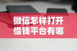 微信怎样打开借钱平台有哪些？8个平台不需要征信可以借款推荐给你