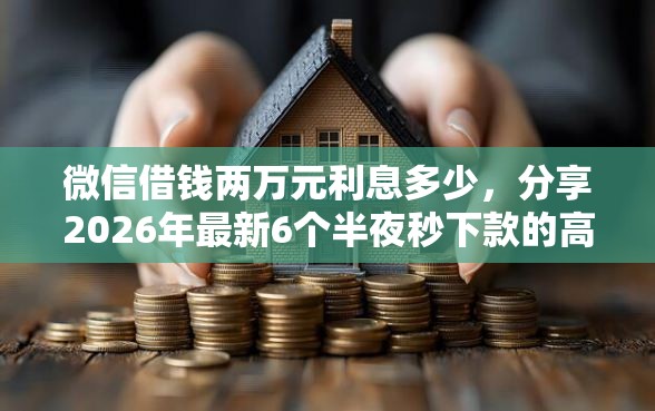 微信借钱两万元利息多少，分享2026年最新6个半夜秒下款的高炮口子