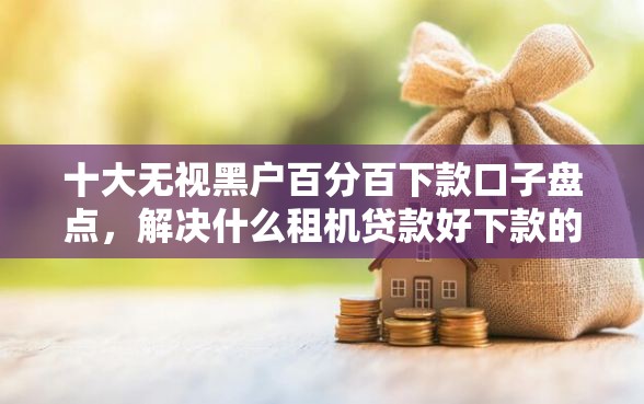 十大无视黑户百分百下款口子盘点，解决什么租机贷款好下款的快的问题