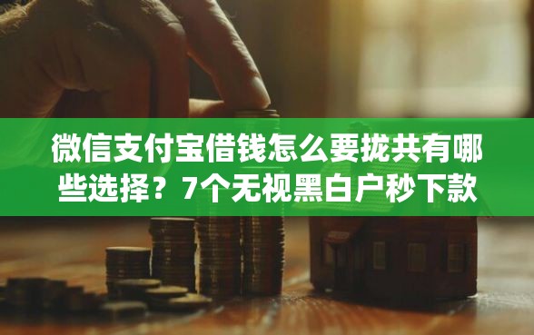 微信支付宝借钱怎么要拢共有哪些选择?7个无视黑白户秒下款口子app详解 微信支付宝借钱怎么要拢共有哪些选择?7个无视黑白户秒下款口子app详解