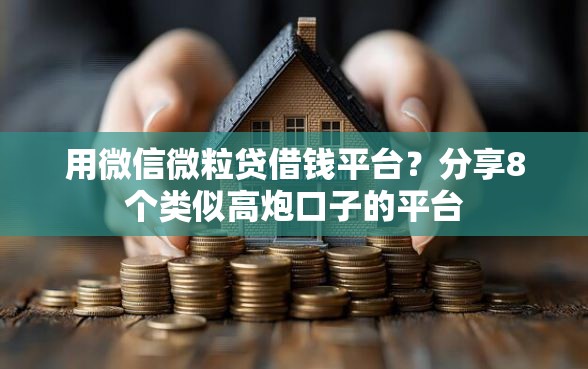 用微信微粒贷借钱平台？分享8个类似高炮口子的平台