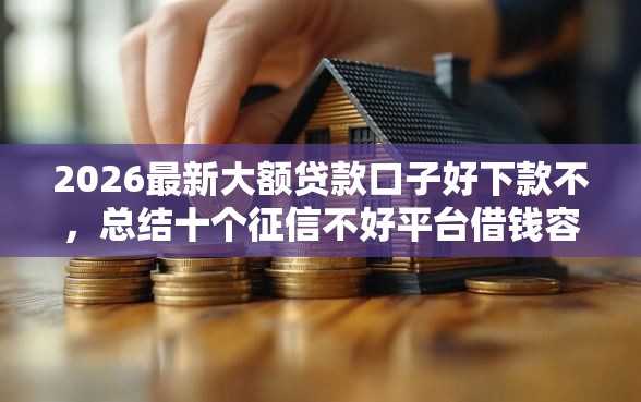 2026最新大额贷款口子好下款不，总结十个征信不好平台借钱容易通过！