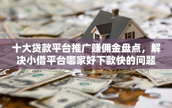十大贷款平台推广赚佣金盘点，解决小借平台哪家好下款快的问题