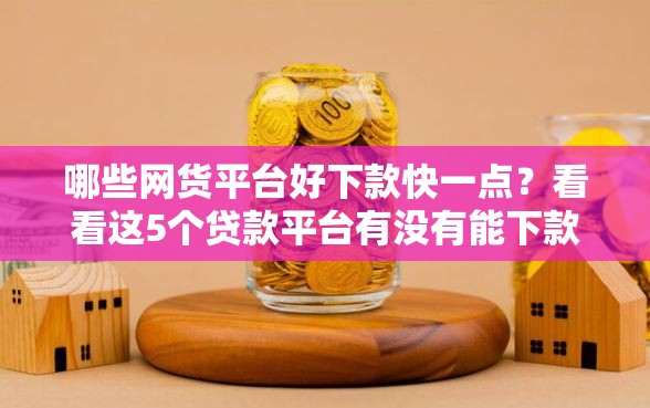 哪些网货平台好下款快一点？看看这5个贷款平台有没有能下款的