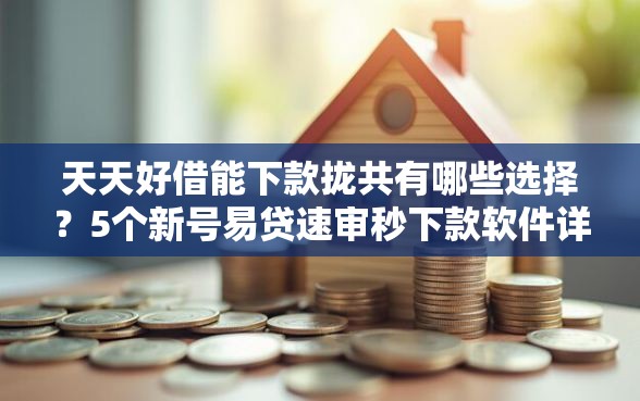 天天好借能下款拢共有哪些选择?5个新号易贷速审秒下款软件详解 天天好借能下款拢共有哪些选择?5个新号易贷速审秒下款软件详解