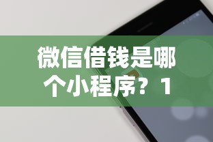 微信借钱是哪个小程序？1万元无门槛借款平台推荐，5个504家违规网贷平台名单盘点