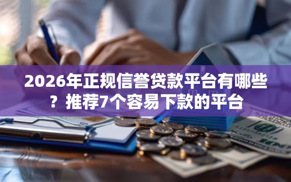 2026年正规信誉贷款平台有哪些？推荐7个容易下款的平台