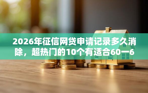 2026年征信网贷申请记录多久消除，超热门的10个有适合60一65岁的贷款平台推荐