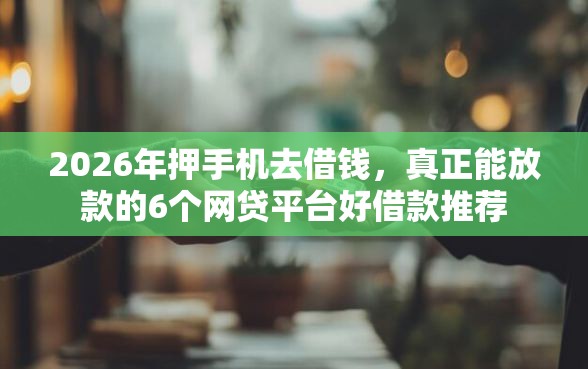 2026年押手机去借钱，真正能放款的6个网贷平台好借款推荐